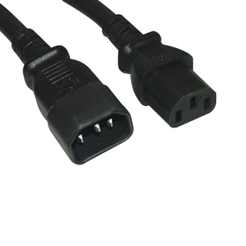 Covid PC-02-18-BLK-25 Power Cord, C13 to C14, 18 AWG, 25ft - Covid, Inc.
