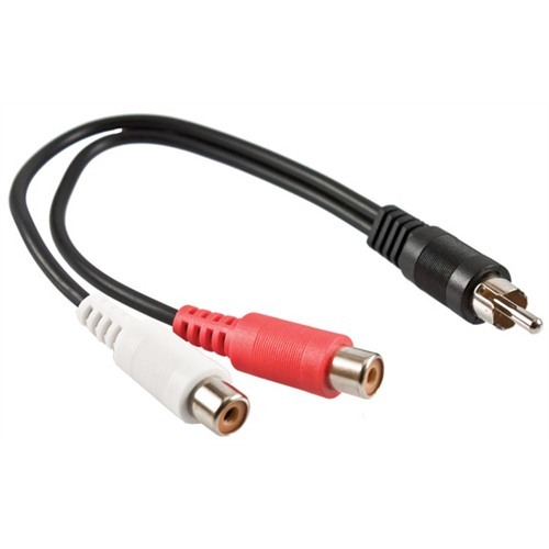 Covid VP-CSP145AY-6IN (1) RCA Male to (2) RCA Female Cable, 6 inch - Covid, Inc.