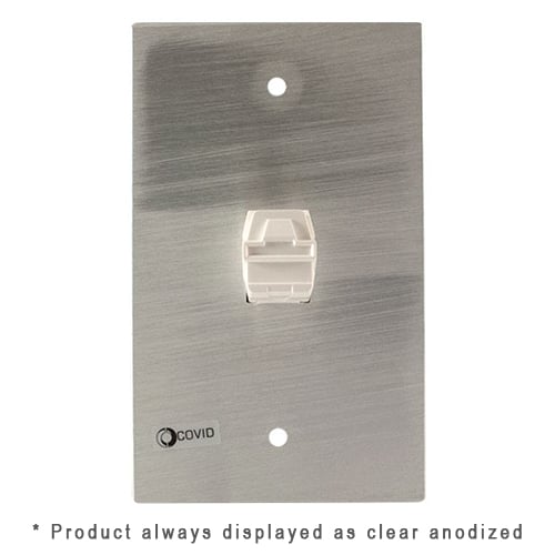 Covid W1146F-CA 1-Gang, Keystone USB-3-AA Right Angled, Clear Anod - Covid, Inc.