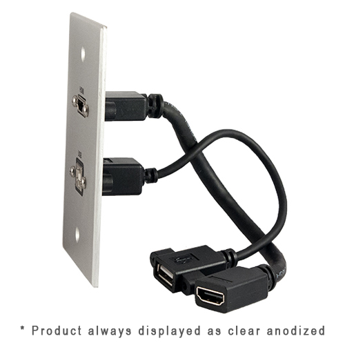 Covid W1218P-AW 1-Gang, HDMI Pigtail, USB BA Pigtail, Ant White - Covid, Inc.