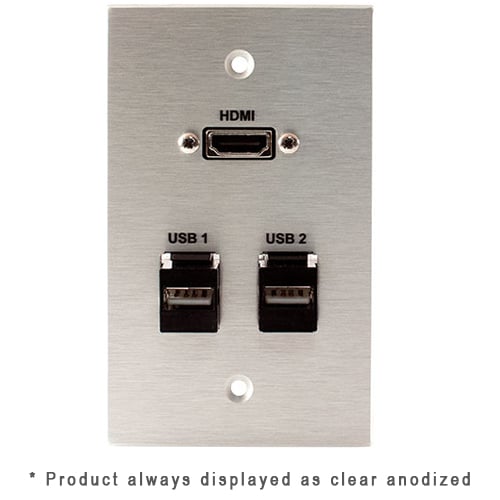Covid W1331M-CA 1-Gang, HDMI Pigtail, (2) Keystone USB-2-AB, CA - Covid, Inc.