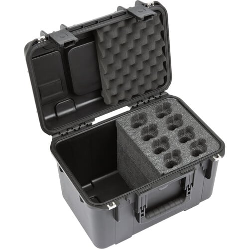 SKB iSeries Case with Foam for 8 Microphones with Storage Compartment - SKB