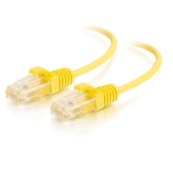 C2G 01174 10ft/3m Cat6 Cable UTP Slim 28awg Yellow - C2G
