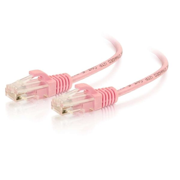 C2G 01194 10ft/3m Cat6 Cable UTP Slim 28awg Pink - C2G