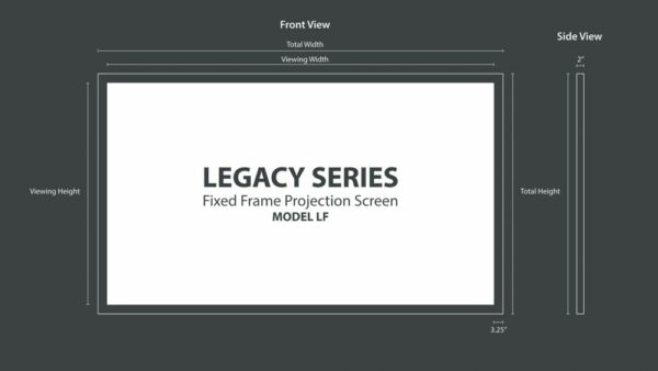 Severtson LF235158CG Legacy Series 2.35:1 158" Projection Screen - Cinema Grey - Severtson Screens
