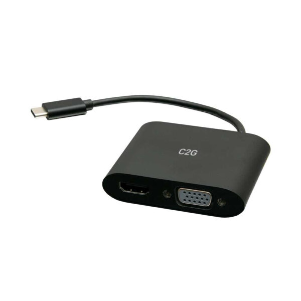 C2G C2G29830 USB-C to HDMI and VGA MST Adapter Black - C2G