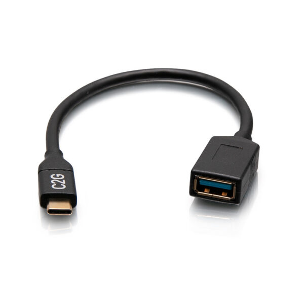 C2G C2G29515 USB-C to USB A Dongle Adapter Black - C2G
