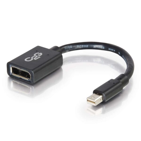 C2G 54303 6in C2G Mini DisplayPort M to DP F BK - C2G