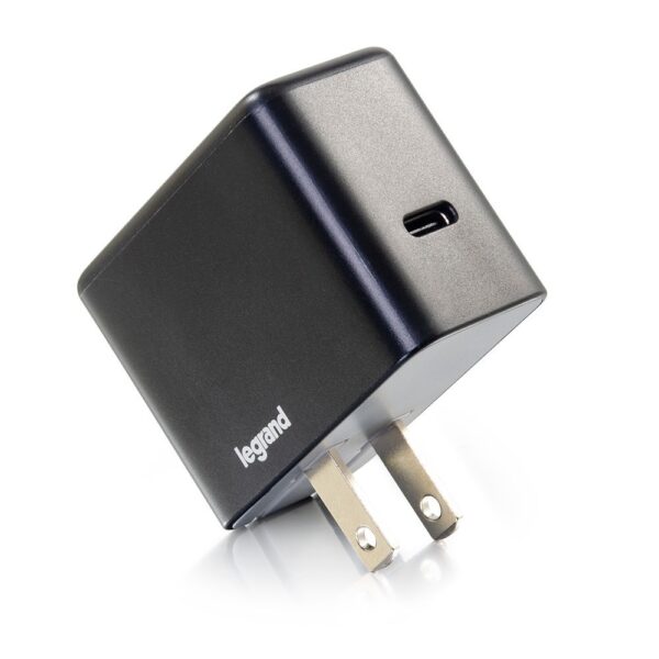 C2G 20279 1-Port USB-C Wall Charger with Power - C2G
