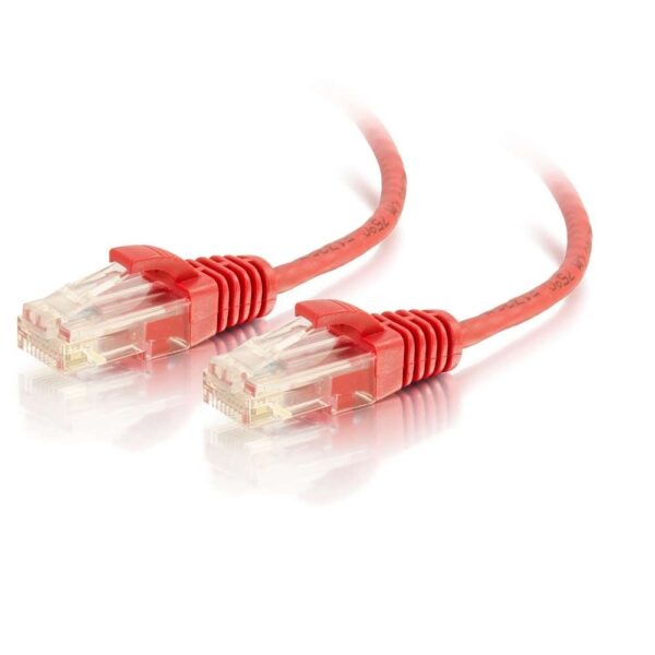 C2G 01168 7ft/2.1m Cat6 Cable UTP Slim 28awg Red - C2G