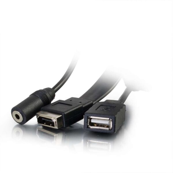 C2G 39706 Single Gang WP HDMI VGA 3.5mm USB-Whiteite - C2G