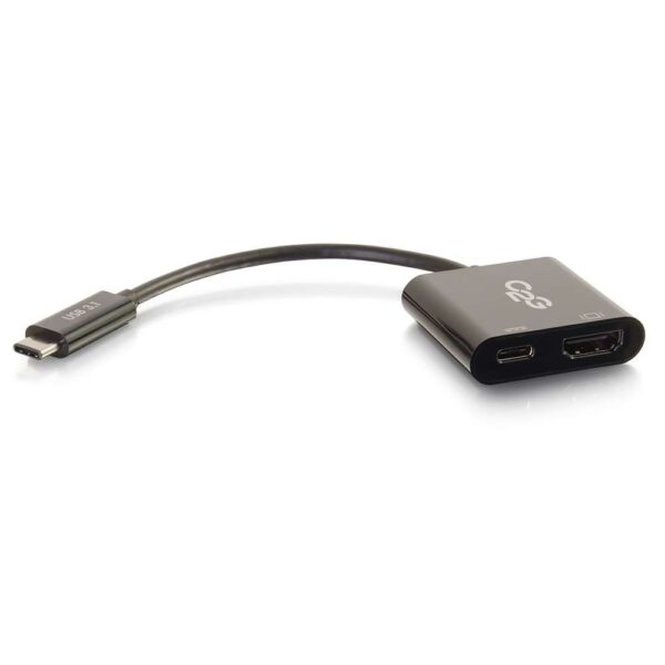 C2G 29531 USB-C to HDMI and USB-C Charging Black - C2G