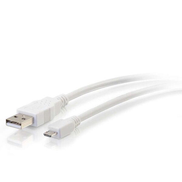 C2G 27442 3ft USB 2.0 A M TO MICRO-USB B M WHITE - C2G