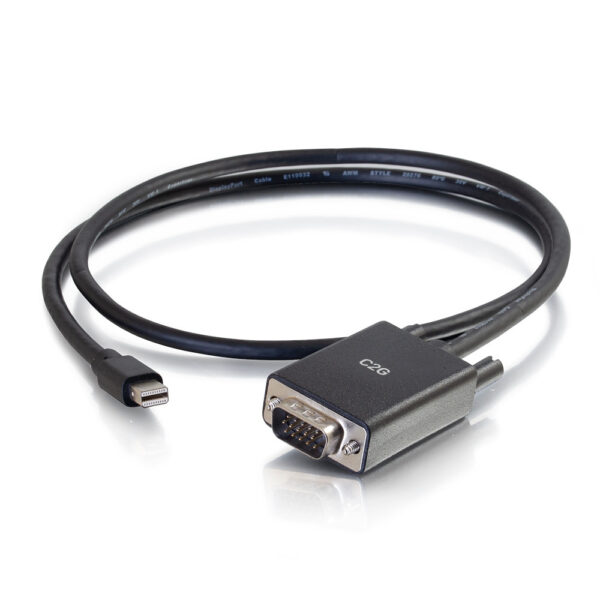 C2G 54677 6ft Mini DisplayPort to VGA Cable Black - C2G