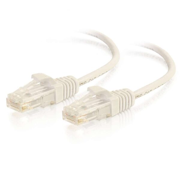 C2G 01188 7ft/2.1m Cat6 Cable UTP Slim 28awg White - C2G