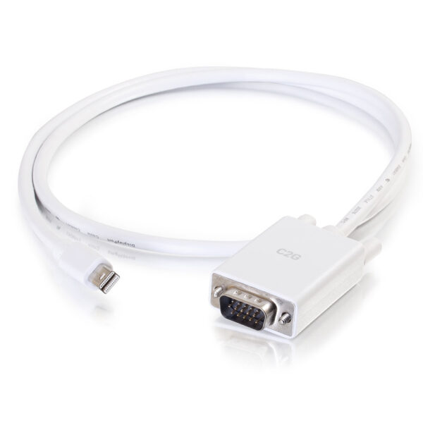 C2G 54679 3ft Mini DisplayPort to VGA Cable White - C2G
