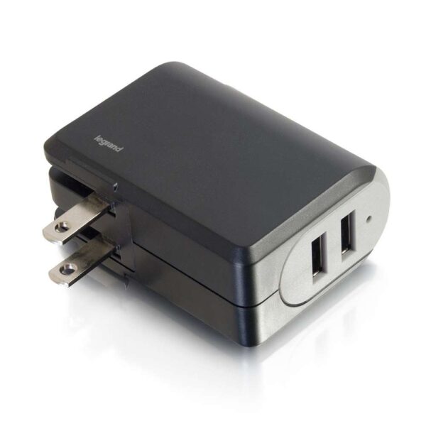 C2G 20276 2 Port USB Wall Charger AC to USB 5V4.8A - C2G
