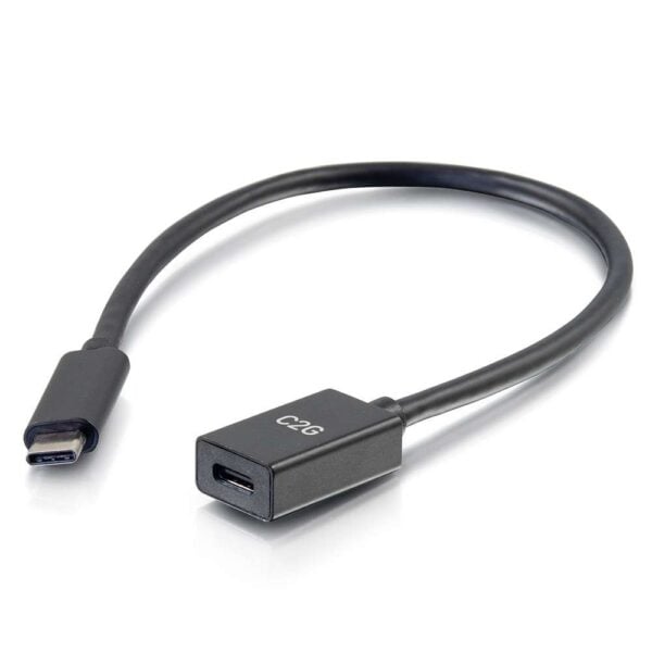 C2G 28655 1ft USB C M/F Cable Ext 3.2 Gen1 5G 3A - C2G
