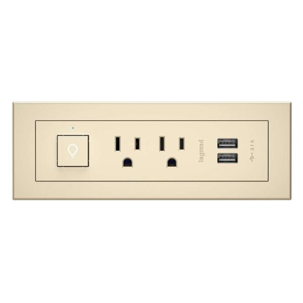 C2G 16358 Radiant Furn SwPower 2Outlet 2USB Almon - C2G