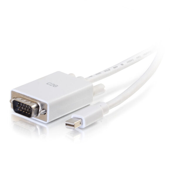 C2G 54681 10ft Mini DisplayPort to VGA Cable White - C2G