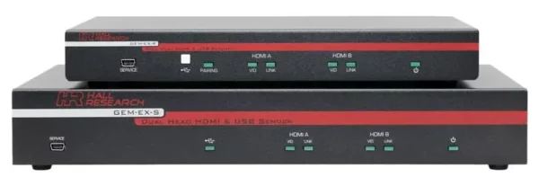 Hall Technologies GEM-EX-S Dual HDMI, USB, AUDIO, & RS-232 over 1 CAT6 Sender - Hall Technologies