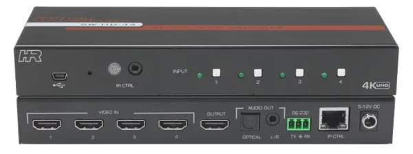Hall Technologies SW-HD-4A 4-Port HDMI Fast Switch with IP, RS-232, and IR Control - Hall Technologies