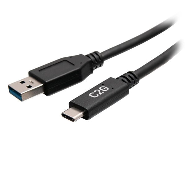 C2G C2G28875 1ft USB 3.0 USB-C TO USB-A M/M Black - C2G