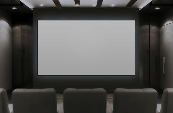 Severtson TF169165HCNCMP 4K Thin-Bezel Fixed 16:9 165" Projection Screen - High Contrast Grey Micro-Perf - Severtson Screens