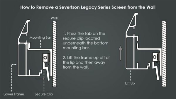 Severtson LF235158BWAT Legacy Series 2.35:1 158" Projection Screen - Bright White Acoustically Transparent - Severtson Screens