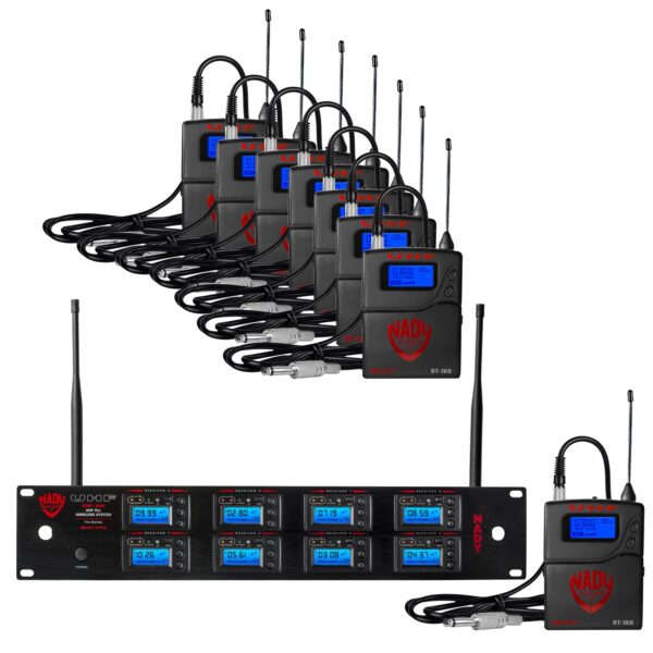 Nady 8W-1KU-HM10-BG-NEUS 1,000-Channel True Diversity Octo Transmitter UHF Omnidirectional Headset (Beige) Microphone Wireless System - Nady