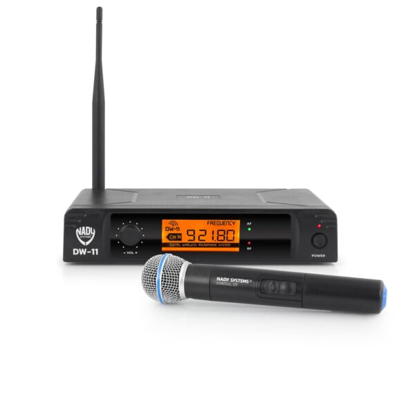 Nady DW-11-LT-HM Digital Single Transmitter Fixed Frequency Wireless Lapel/Headmic Microphone System - Nady