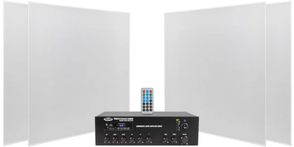 Pure Resonance Audio Background Music Sound System with 4 SP8 Ceiling Tile Speakers & MA60BT Bluetooth Mixer Amplifier - Pure Resonance Audio