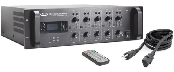 Pure Resonance Audio RZMA240BT 240 Watt Rack Mount 4 Zone Commercial Mixer Amplifier with Bluetooth - Pure Resonance Audio