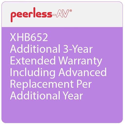 Peerless 65XHBWARR-345 XHB 65" - Additional Three Year Extended Warranty - Peerless
