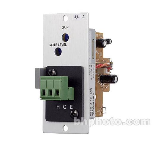 Toa Electronics U-12S - Unbalanced Line Level Input Module with Variable Mute-Receive (Removable Terminal Block) - TOA Electronics