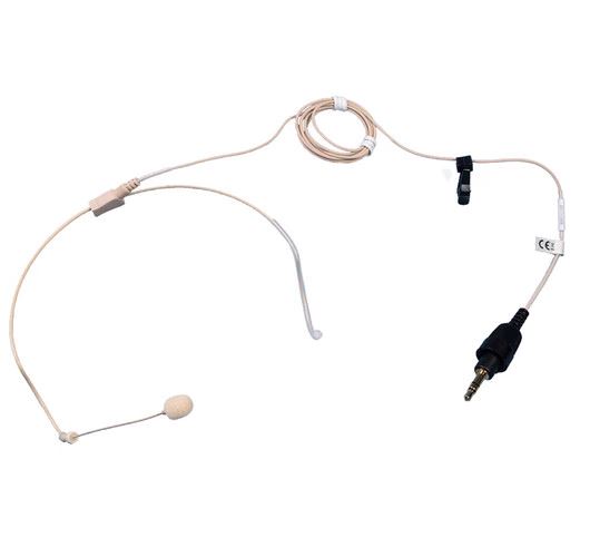 Toa Electronics Headset Mic with Omni Pick-Up Pattern for 5000 Wireless Series and IR Beltpack Receivers (Beige) - TOA Electronics