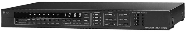 TOA Electronics TT-104B Programmable Timer- 4 Control Outputs- Black (1U)- Optional rack kit (MB-15B) - TOA Electronics