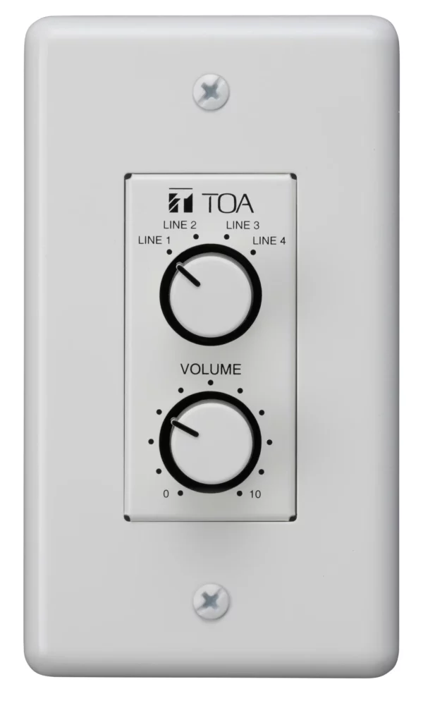 TOA Electronics WP-700-AM BGM Select/Volume Wall Panel Remote for MA/MM-700 - TOA Electronics