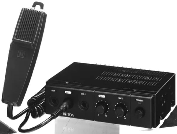 Toa Electronics CA160 60W Mobile Mixer Amplifier with Microphone - TOA Electronics