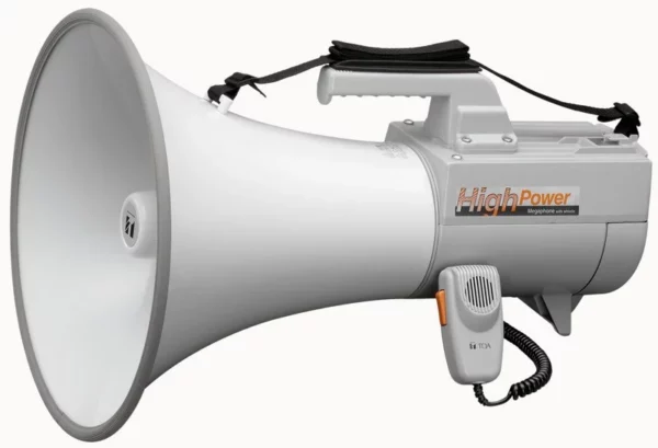 Toa Electronics ER-2230W 30W Shoulder-Held Megaphone with Whistle and Detachable Microphone (Gray) - TOA Electronics