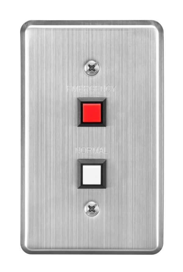 TOA Electronics RS-144 2-button switch plate, Dual master or dual priority assignable - TOA Electronics