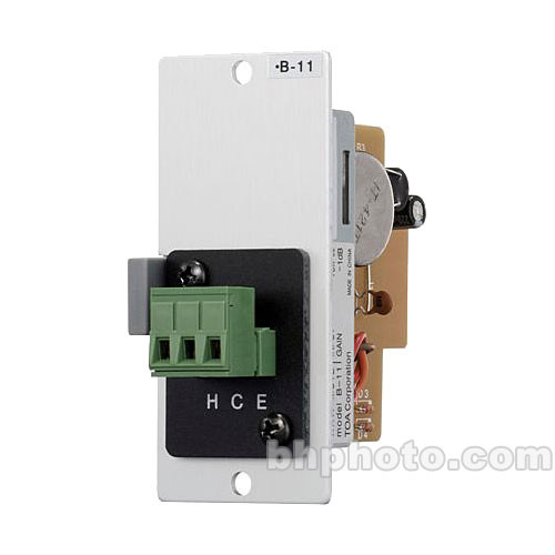 Toa Electronics B-11S - Line Level Terminal Block Input Module with Mute-Receive for 900 Series Amplifiers - TOA Electronics