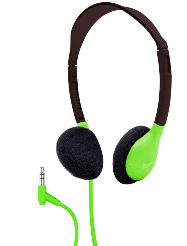 HamiltonBuhl Sack-O-Phones, 10 Personal Headphones in Green in a Carry Bag - Hamilton Electronics Corp.