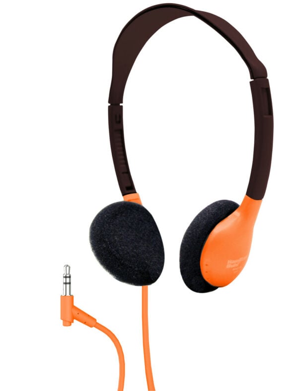 HamiltonBuhl Sack-O-Phones, 10 Personal Headphones in Orange in a Carry Bag - Hamilton Electronics Corp.