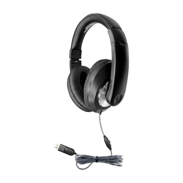 Smart-Trek Deluxe Stereo Headphone with In-Line Volume Control and USB Plug - 50 Pack - Hamilton Electronics Corp.