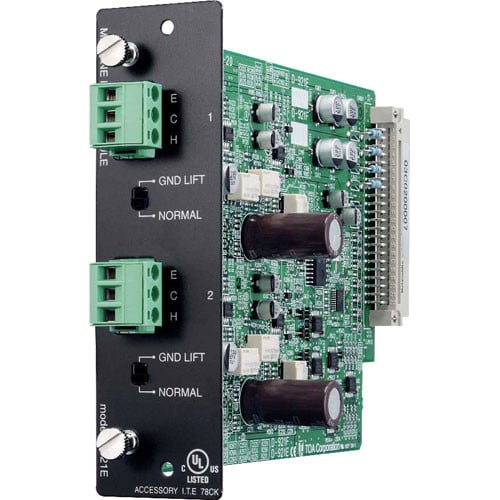 Toa Electronics D-921E - 2 x Mic/Line 24-Bit Input Module for D-901 and DP-K1 (Phoenix) - TOA Electronics