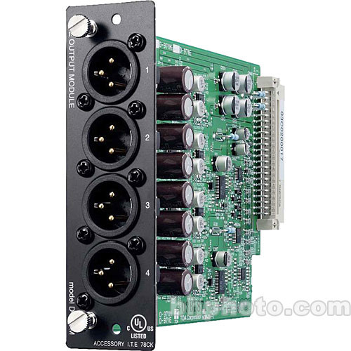 Toa Electronics D-971M - 4 x Balanced Line Output Module for D-901 and DP-K1 (XLR-M) - TOA Electronics