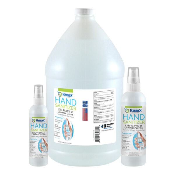 HygenX Hand Sanitizer One Gallon, 80% Ethyl Alcohol - Hamilton Electronics Corp.