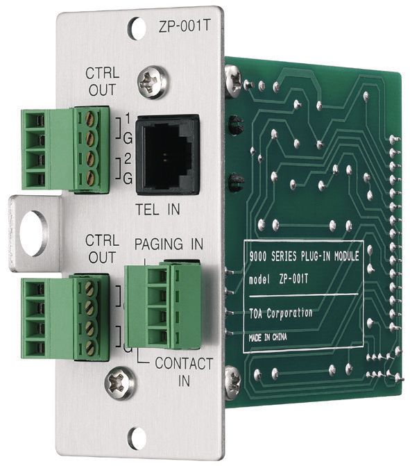 Toa Electronics ZP-001T - Telephone Zone Paging Module for 9000 Series Amplifiers - TOA Electronics