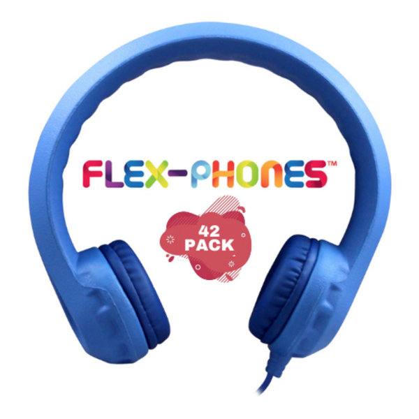 HamiltonBuhl Flex-Phones Foam Headphones - BLUE - 42 Pack - Hamilton Electronics Corp.